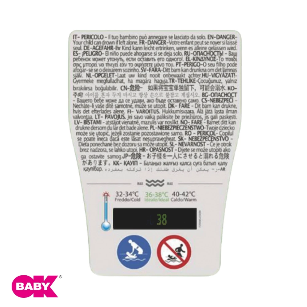 【配件】OKBABY 澡盆備用溫度貼 | 溫度計 水溫貼