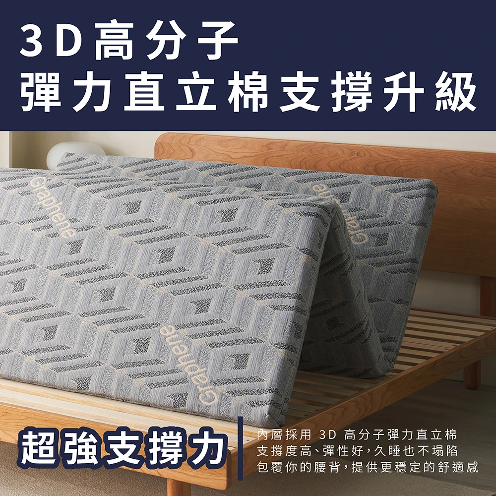 石磨烯透氣床墊｜3D直立棉 8cm
