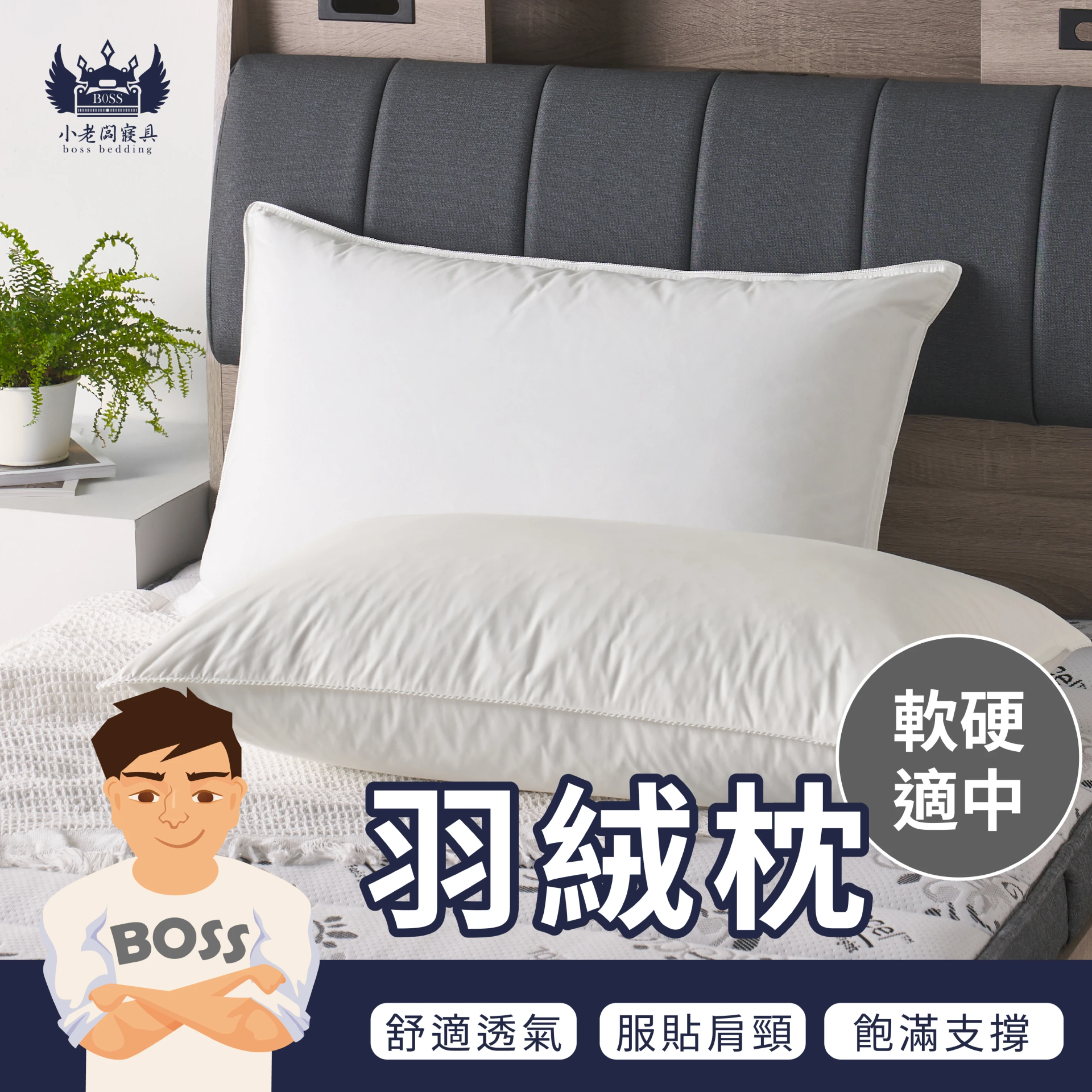 至尊羽絨枕｜羽絲絨枕
