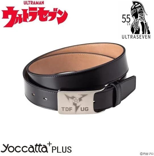 【yoccatta】ULTRASEVEN 55週年限定 真皮皮帶｜日本製 牛革 腰帶｜黑色