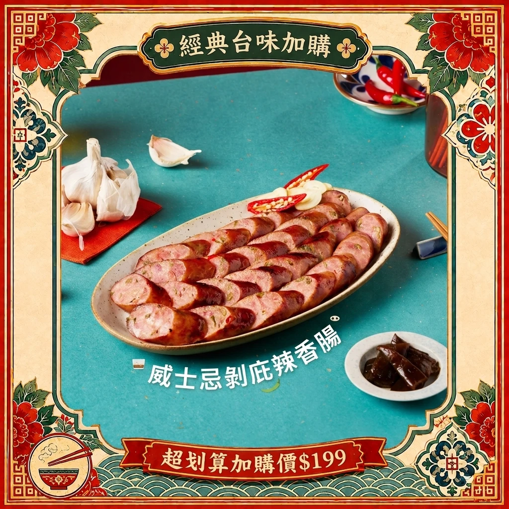 (加購)威士忌剝庇辣香腸(6支)