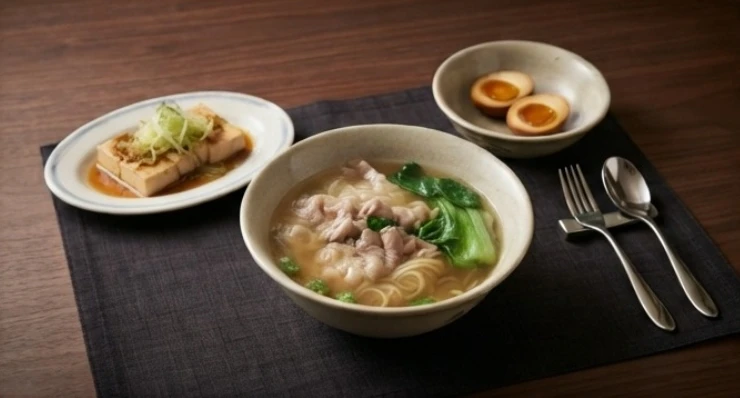 主食、蛋白質與蔬菜完美兼顧，讓外食也能吃得豐富又健康。