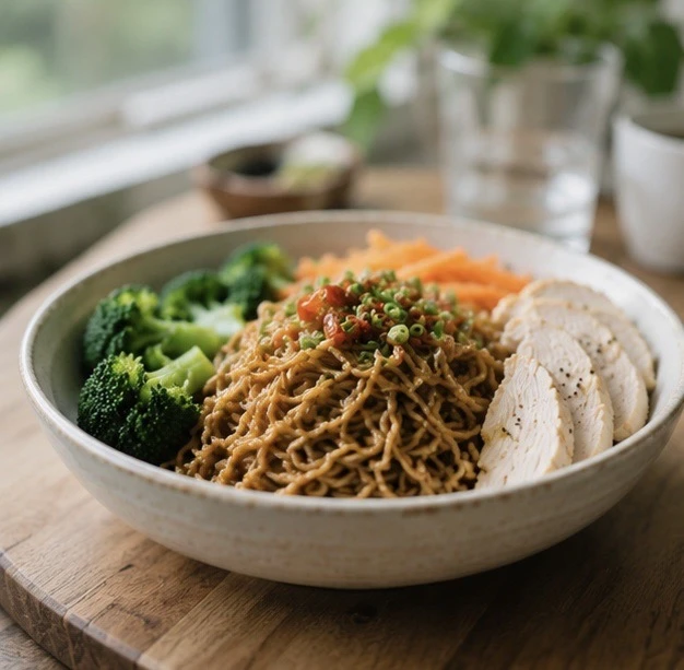 日常餐點可增加非澱粉蔬菜與蛋白質食物，讓食物種類更完整，也有助於掌握一餐的營養搭配。&nbsp;