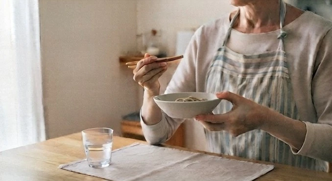 日常餐點保留主食、蛋白質與蔬菜，再依食量與咀嚼能力調整份量與質地。