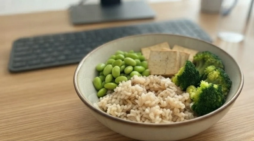 掌握主食、蛋白質與蔬菜搭配原則的均衡餐碗。