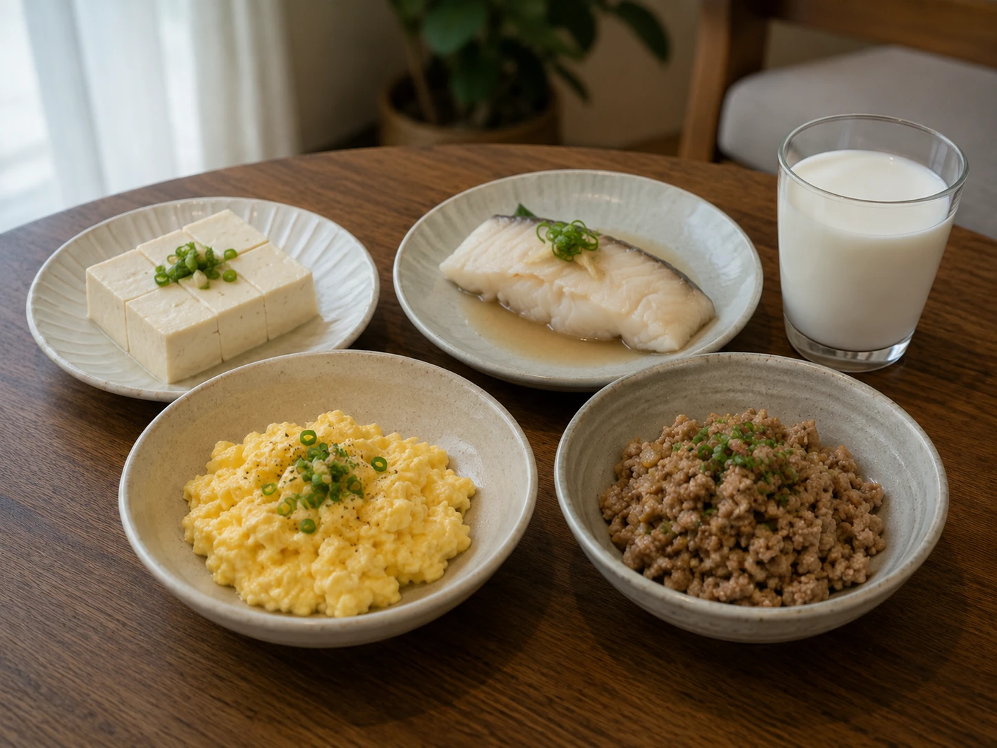 嫩豆腐、魚肉、蛋、絞肉與乳品等，都能依牙口狀況調整成較容易咀嚼的蛋白質來源。&nbsp;