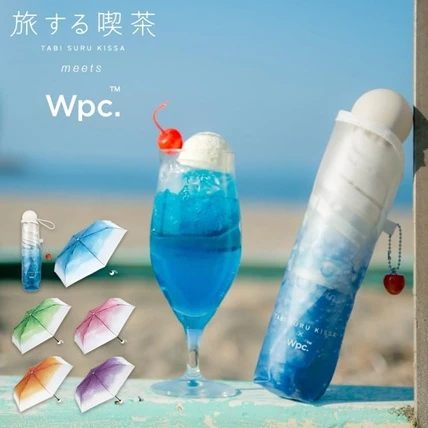預購🇯🇵☂ WPC. 旅する喫茶旅行中的咖啡廳 復古可愛冰淇淋蘇打造型輕量折傘/雨傘