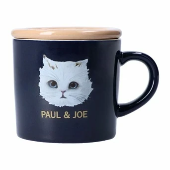 現貨❤️PAUL&JOE 深藍色貓咪附蓋子馬克杯
