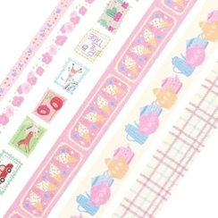 現貨❤️BGM限定 精選綜合紙膠帶留言卡6入組[粉-GOOD LUCK]