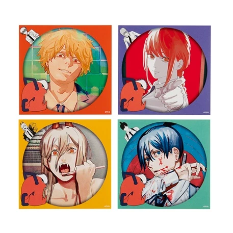 現貨❤️JUMP SHOP限定 鏈鋸人 淀治+秋+帕瓦+真紀真箔入透明收納夾+貼紙4入組