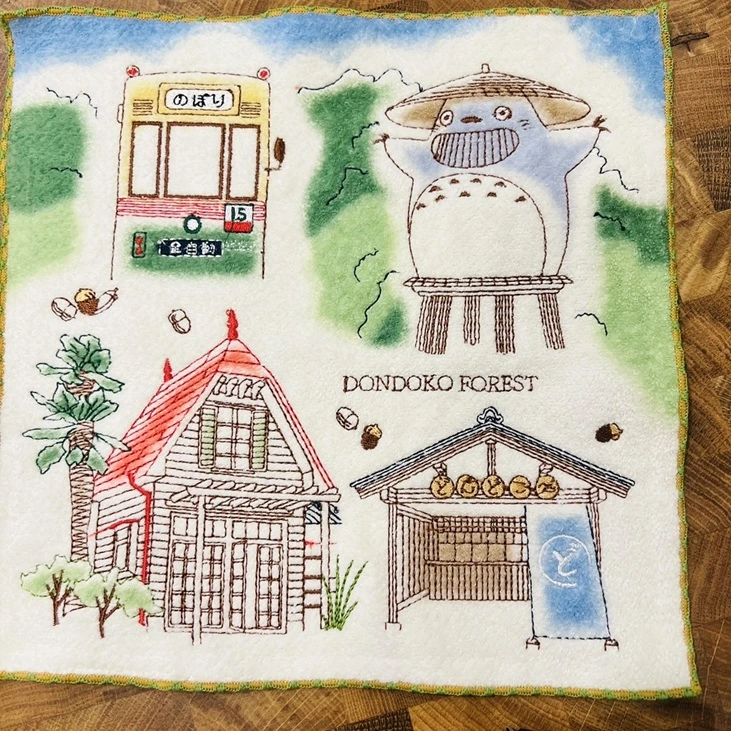 現貨❤️吉卜力公園限定 DONDOKO之森園區圖案方巾 龍貓