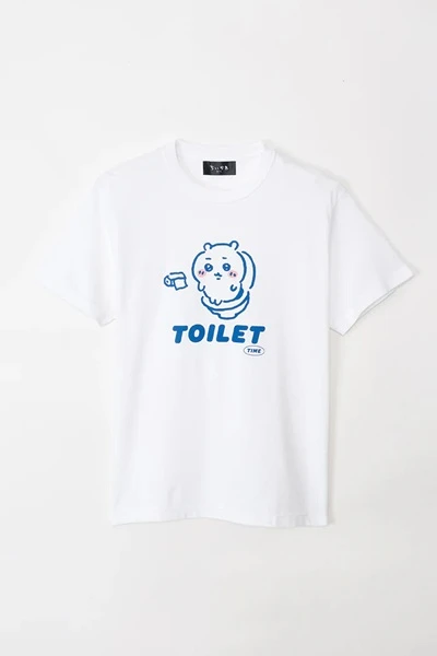 現貨❤️ちいかわ 吉伊卡哇 短袖上衣 M號 TOILET TIME 廁所時間 Talking Heads