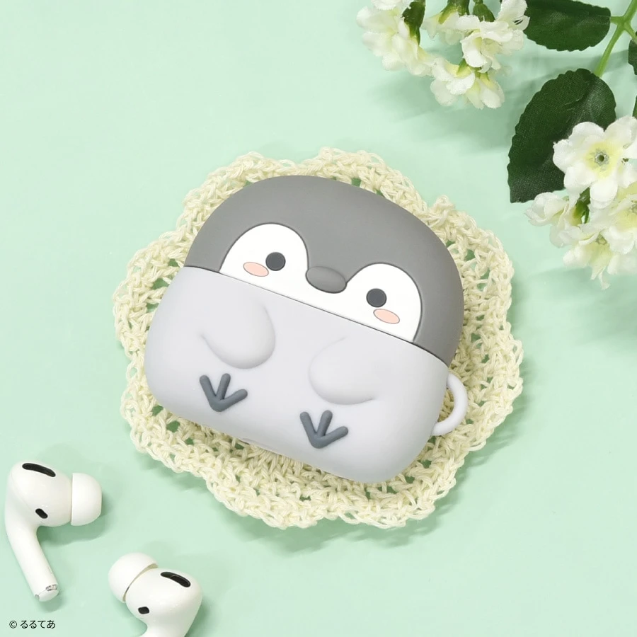 預購🇯🇵gourmandise 正能量企鵝 コウペンちゃん AirPods Pro 第2代／初代通用 矽膠保護殼（附吊飾孔設計）