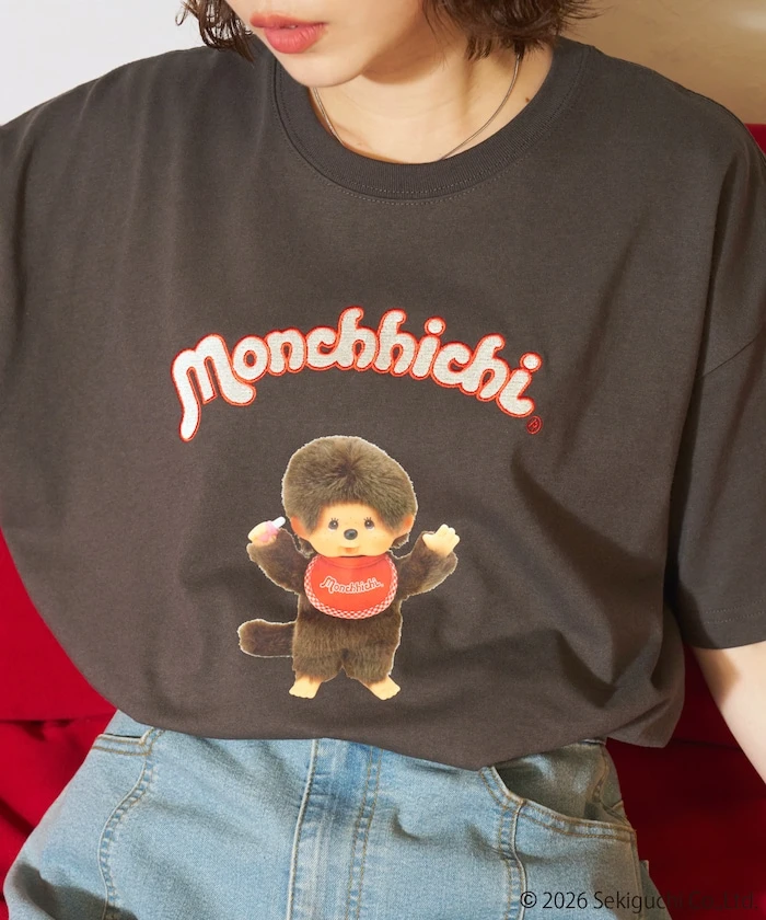 預購🇯🇵FREAK'S STORE x 蒙奇奇 Monchhichi 聯名款 復古電繡圖案 短袖上衣