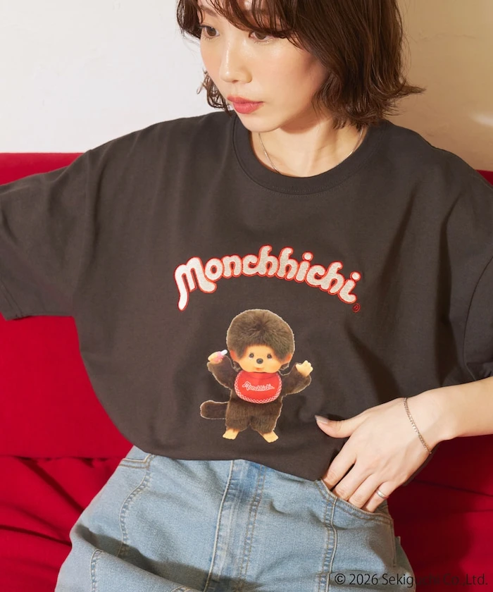 預購🇯🇵FREAK'S STORE x 蒙奇奇 Monchhichi 聯名款 復古電繡圖案 短袖上衣