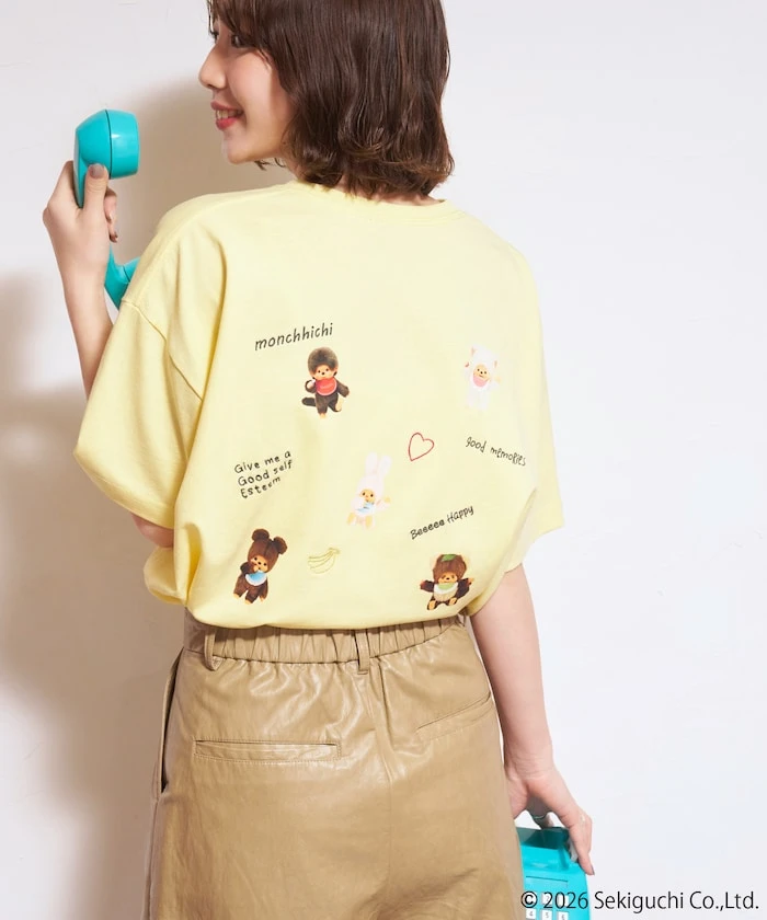 預購🇯🇵FREAK'S STORE x 蒙奇奇 Monchhichi 聯名款 滿版印花x精緻電繡 短袖上衣