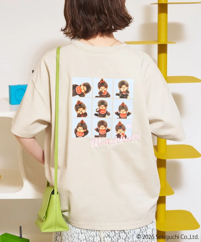 預購🇯🇵FREAK'S STORE x 蒙奇奇 Monchhichi 聯名款 證件照九宮格印花短袖上衣