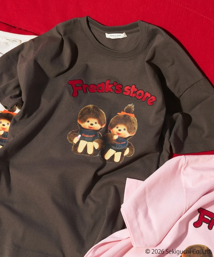 預購🇯🇵FREAK'S STORE x 蒙奇奇 Monchhichi 聯名款 質感電繡短袖上衣