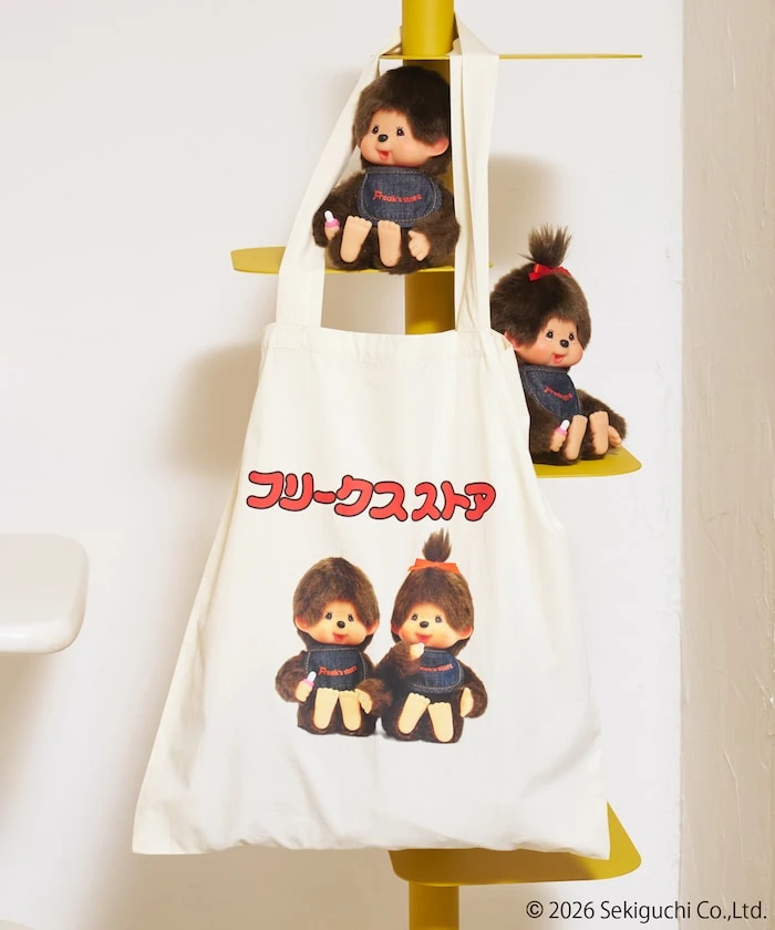 FREAK'S STORE x 蒙奇奇 Monchhichi 聯名款 經典大圖 A4 帆布托特包
