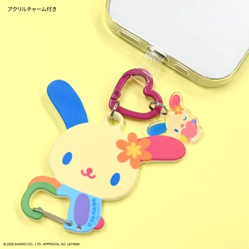 預購🇯🇵gourmandise Sanrio 三麗鷗 Usahana 花小兔 多功能手機掛環＋登山扣