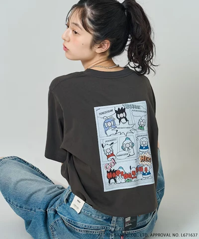 預購🇯🇵FREAK'S STORE × HAPIDANBUI 三麗鷗 遮臉漫畫圖案印花T恤（全3色）