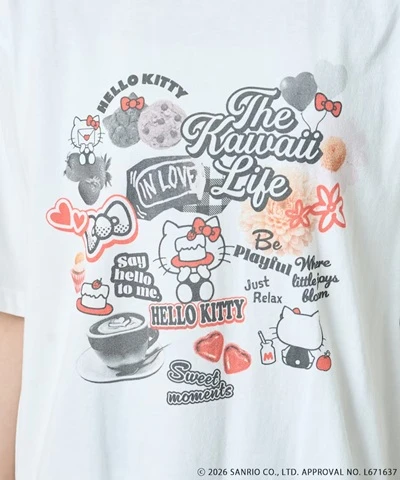 預購🇯🇵FREAK'S STORE × HELLO KITTY 凱蒂貓 拼貼印花T恤（全2色）