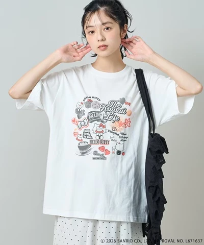 預購🇯🇵FREAK'S STORE × HELLO KITTY 凱蒂貓 拼貼印花T恤（全2色）