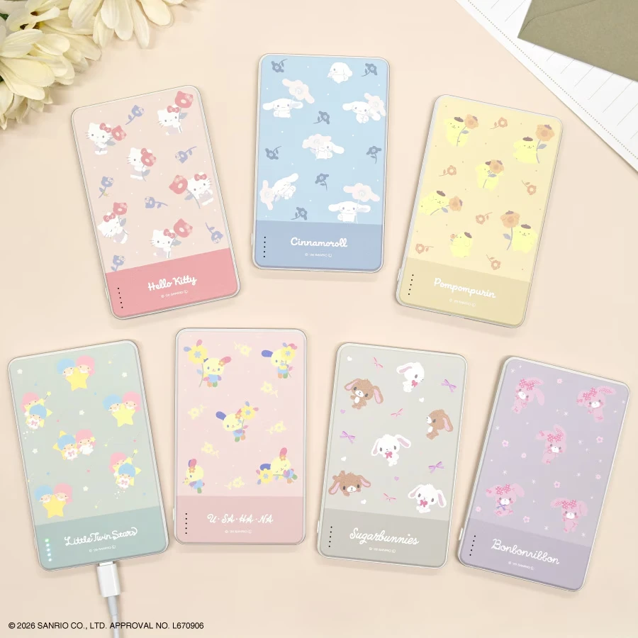 預購🇯🇵【官方網路限定】gourmandise 三麗鷗 準固態鋰電池行動電源 5000mAh