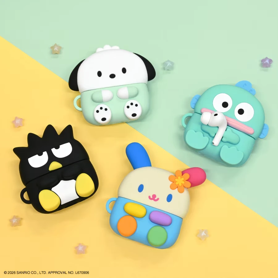預購🇯🇵gourmandise サンリオ 三麗鷗 帕恰狗 人魚漢頓 酷企鵝 花小兔 AirPods Pro 3 矽膠保護套