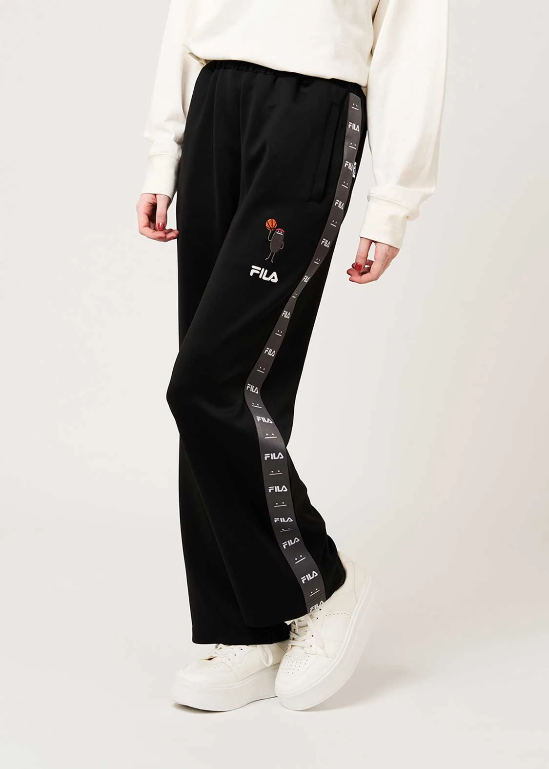 預購🇯🇵graniph×FILA Beautiful Shadow 聯名刺繡直筒運動長褲
