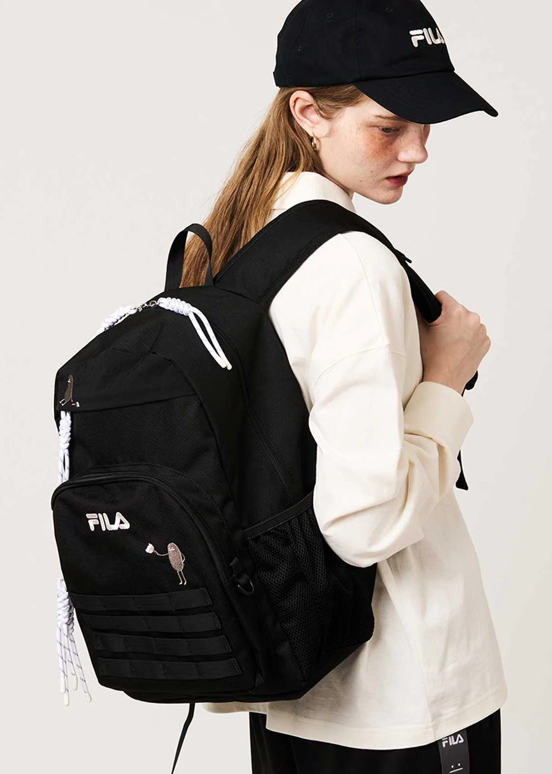 預購🇯🇵graniph×FILA Beautiful Shadow 聯名刺繡多口袋後背包