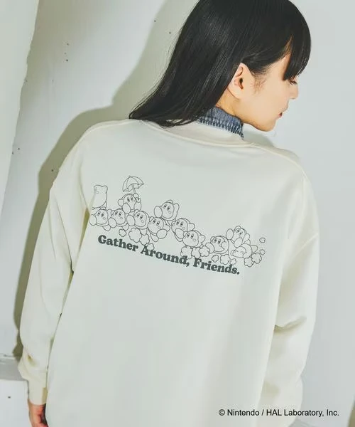 10/16發售🌟GLOBAL WORK×星之卡比 全3款 速乾抗起毛球 印花×刺繡寬鬆大學T