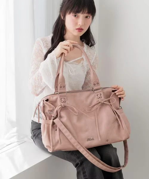 預購🇯🇵Heather 全4色 新色追加 A4/筆電可收納 蕾絲綁帶蝴蝶結大容量波士頓包