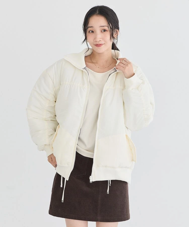 預購🇯🇵earth music&ecology 全3色 雙面可穿 花卉/格紋×素色 鋪棉MA-1外套