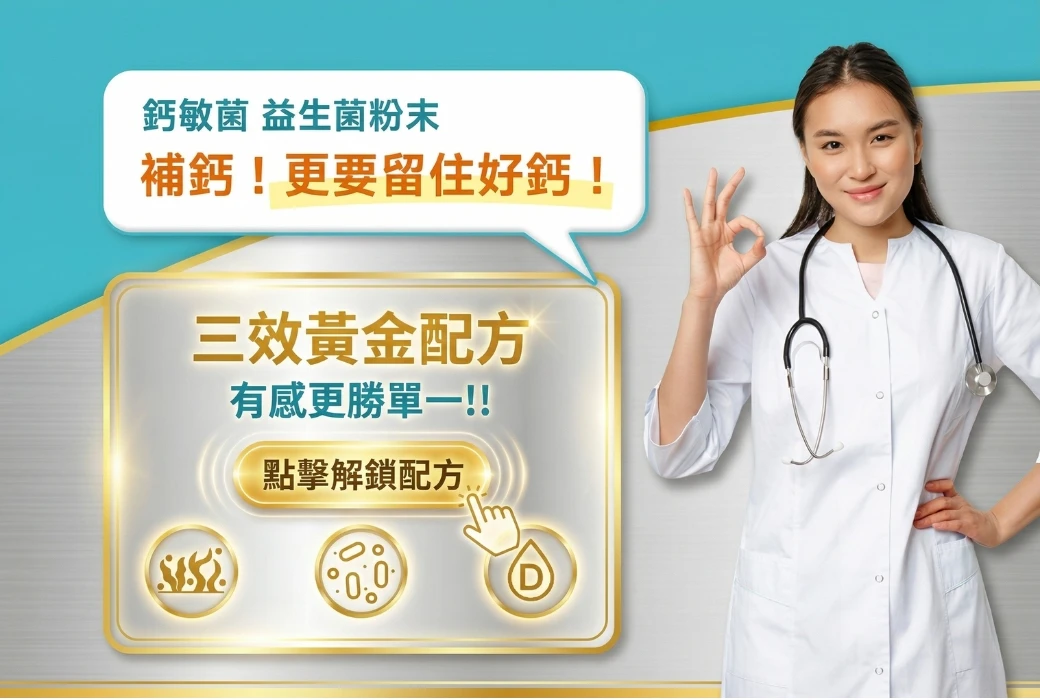 鈣片吃了一堆卻無感？揭開「有效補鈣」的隱形關鍵：不只要補，更要留得住！