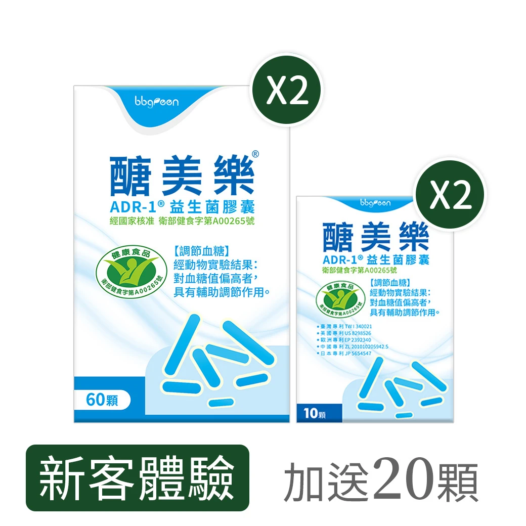 【2入送20顆】醣美樂® 專利益生菌膠囊