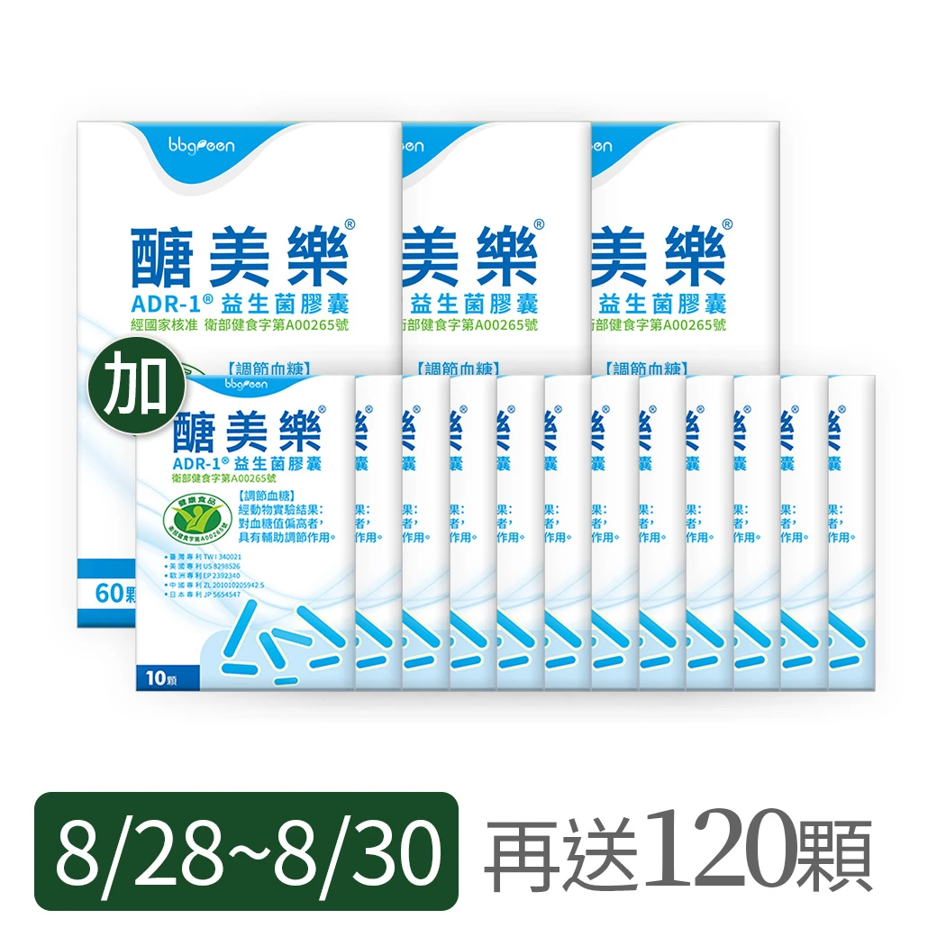 【3入送120顆】週末快閃-醣美樂®