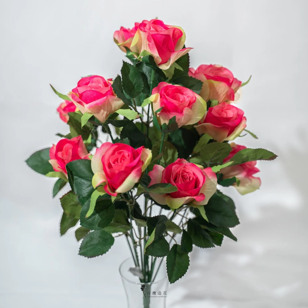丁香玫瑰花束(桃紅)