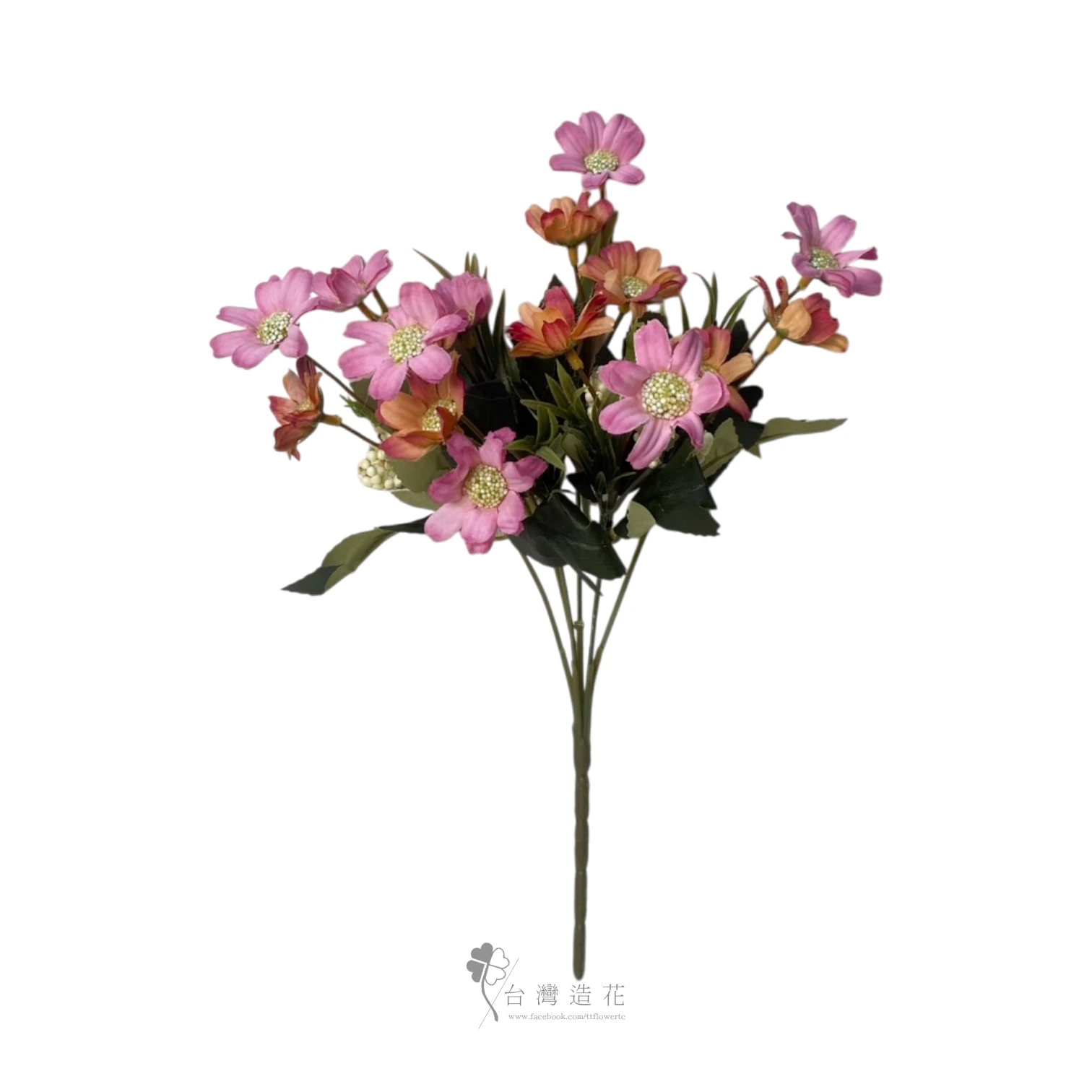 油畫菊花束(深粉)