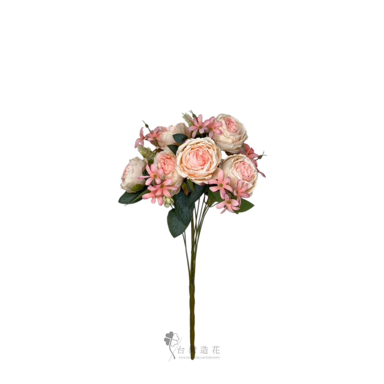 A圓玫瑰花束(肉粉)