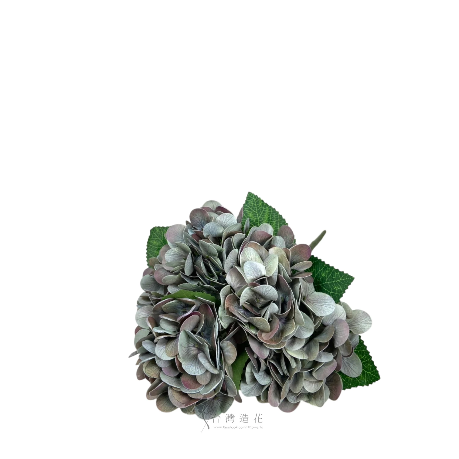 油畫繡球花束(紫藍)