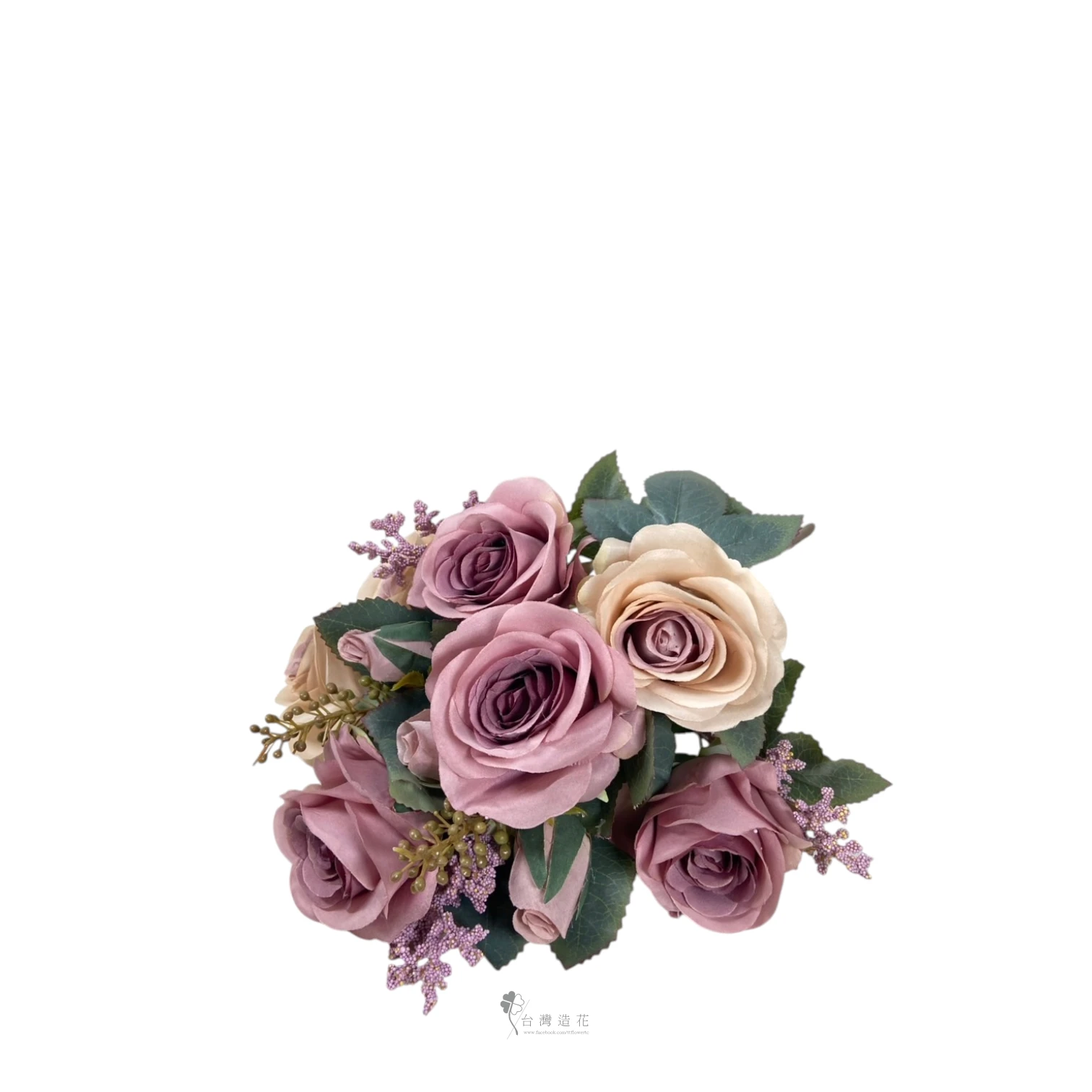 復古玫瑰花束(紫)