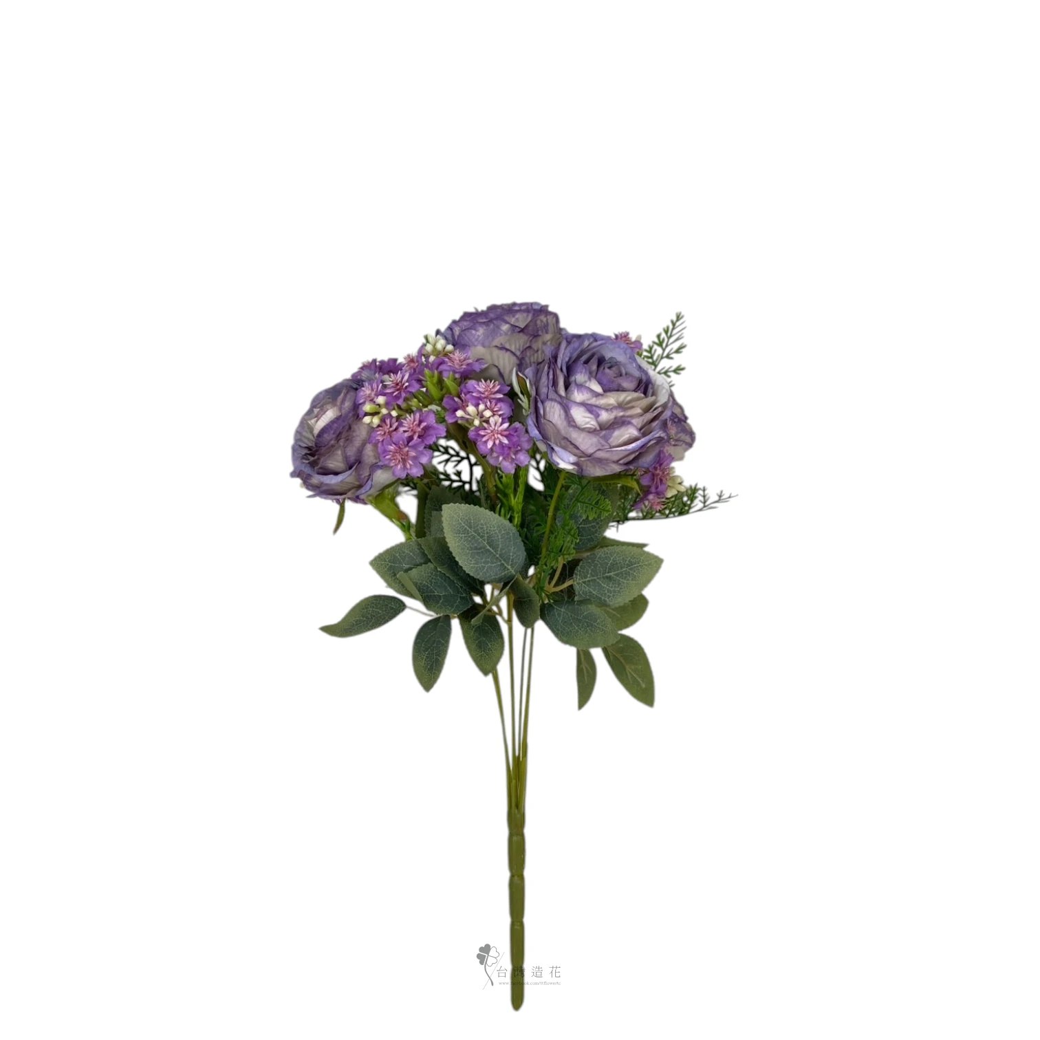 田園包菜玫瑰花束(紫)