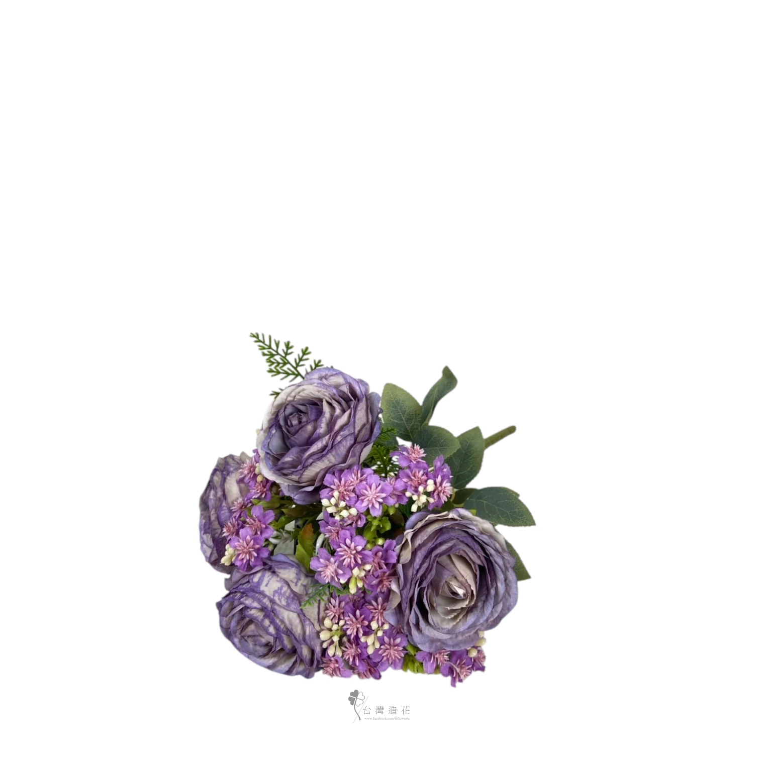 田園包菜玫瑰花束(紫)