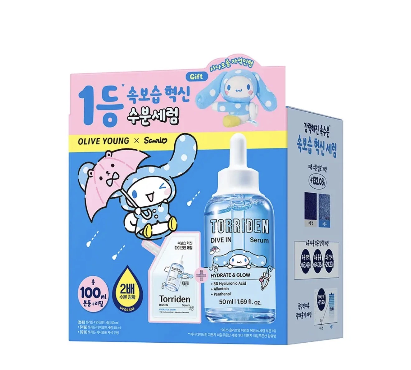 Torriden DIVE-IN 低分子玻尿酸保濕精華 50ml 補充企劃組｜大耳狗聯名款