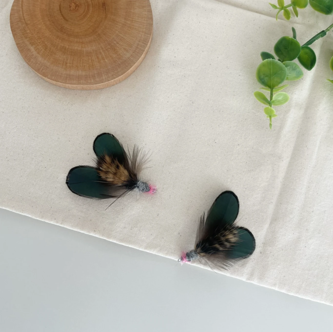 【Moon Rabbit】花斑蝴蝶｜手工逗貓頭｜Made in Korea