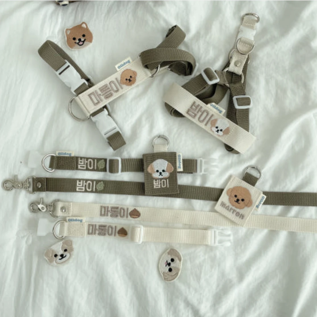 【Olidog】韓國莫蘭迪手工客製Ｈ/Y胸背帶｜細寬｜Made in Korea