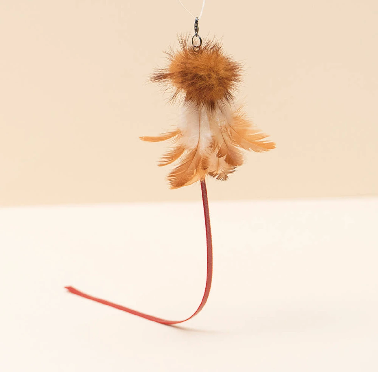 【Zooahpet】紅尾麻雀｜韓國手工逗貓頭｜Made in Korea