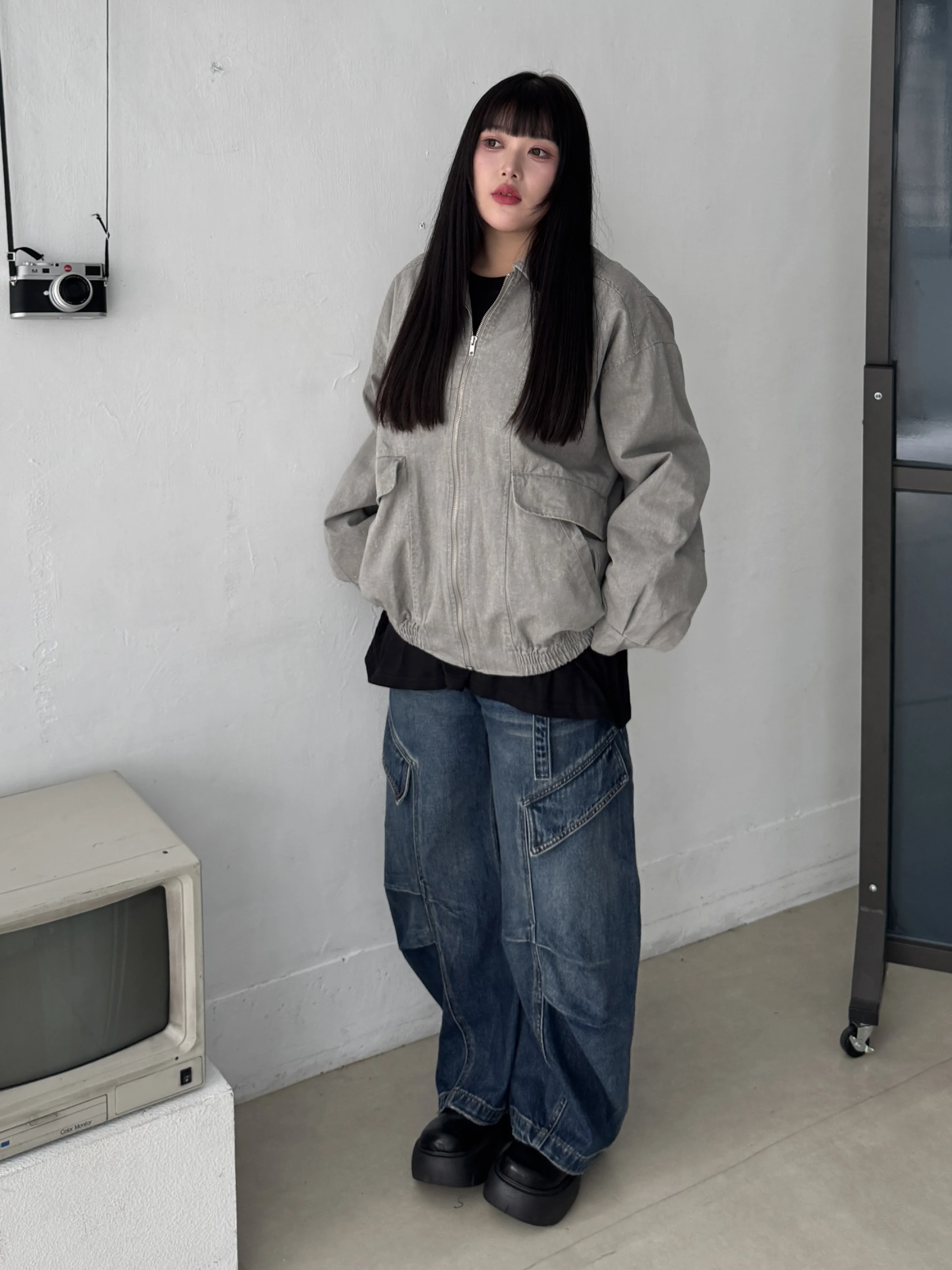 𝘔𝘪𝘴𝘴.𝘉𝘦𝘭𝘭𝘢.韓街感 OVERSIZE洗水外套85230