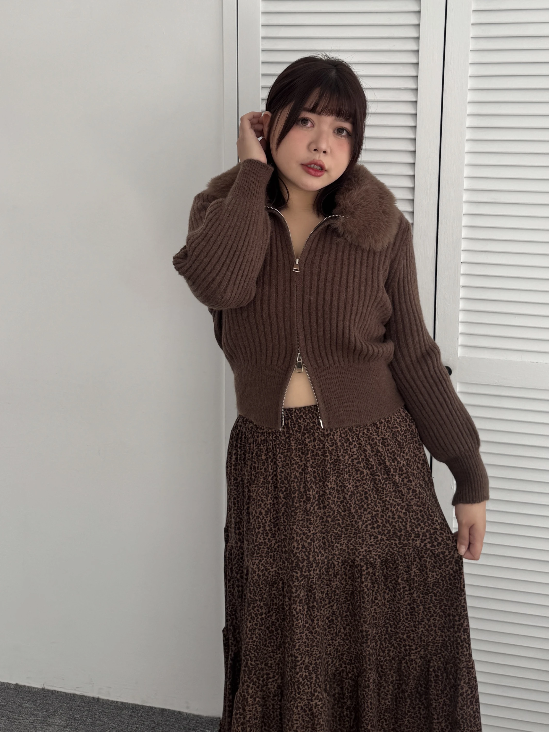 𝘔𝘪𝘴𝘴.𝘉𝘦𝘭𝘭𝘢.脖子不會冷毛毛坑條上衣289